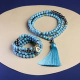 Mala de poignet turquoise